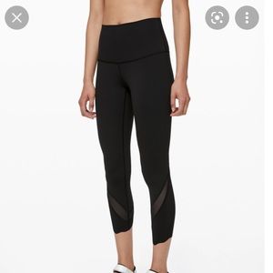 Lululemon Wunder Under High Rise Crop Scalloped Hem